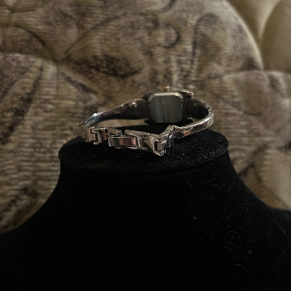 Anne Klein II Two-Tone Rectangular Face Bracelet … - image 2